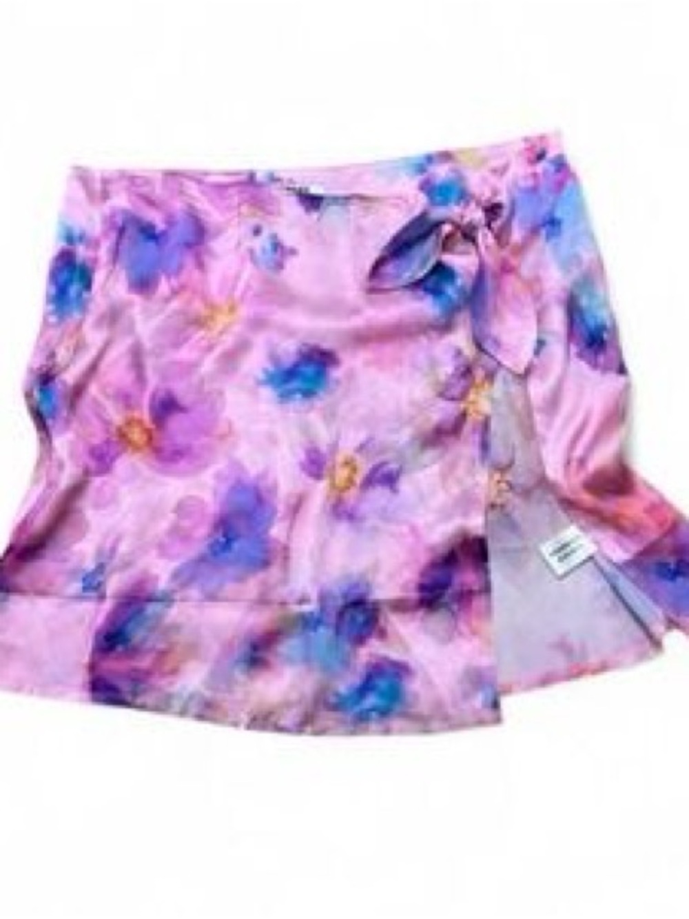 Frankie's Bikinis Pink Purple Floral Swim Sarong